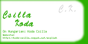 csilla koda business card